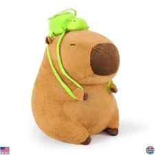 Ditucu Jumbo 25-Inch Giant Capybara Plush Toy with Turtle Backpack - Soft Toy