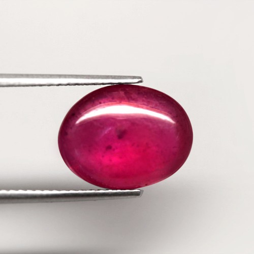 6.15Ct. Natural Gemstone Ruby Top Red Oval Cabochon Mozambique Good Sparkling! - Picture 4 of 7