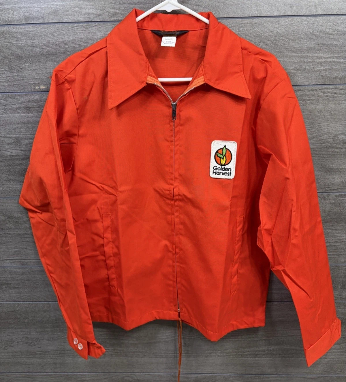 Vintage Swingster USA Made Golden Harvest Farming Jacket Men Medium Orange Ag - product detail image 1