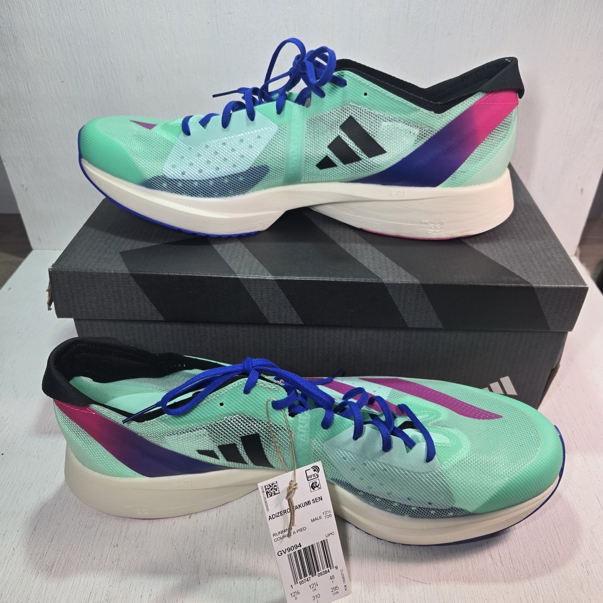 Men's Adidas Adizero Takumi Sen 9 Running Shoes GV9094 Mint Green