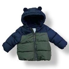 Baby Gap Boys Size 6-12 Months Winter Coat Navy Blue Hunter Green with Hood