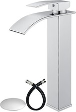 Airuida Vessel Sink Faucet Chrome Polish Tall Waterfall Tall,