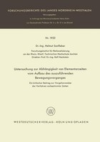 Untersuchung Zur AbhäNgigkeit Von Elementarzeiten Vom Aufbau Des AuszufüHrenden