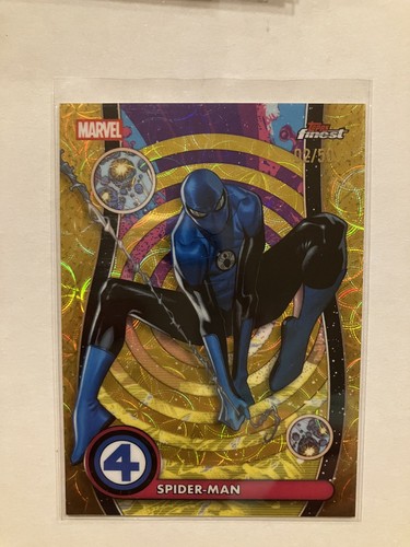 2026 Topps Finest Fantastic Four Spider-Man Gold Kaleidoscope Refractor /50