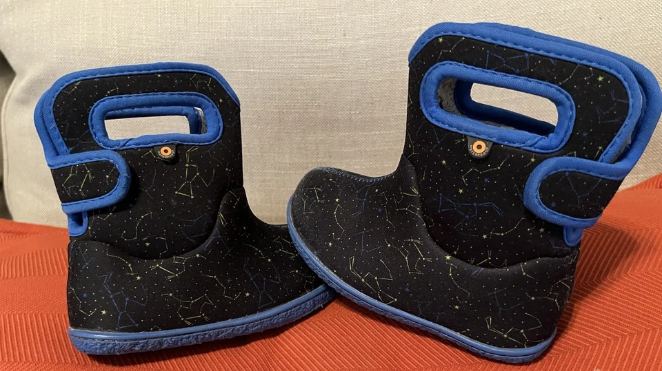 Toddler Boys BOGS Bloom Waterproof Boots Size 8 - Image 3 of 4