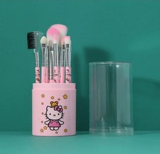 New Hello Kitty Makeup Brush Set with Holder 11 Pieces