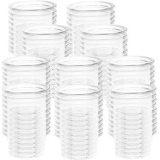 Small Gecko Food and Water Cups Plastic Feeder Cups, 100 Pack