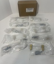 10 Pack Gold Cabinet Handles Drawer Pulls Acrylic Handle Clear NEW With Screws