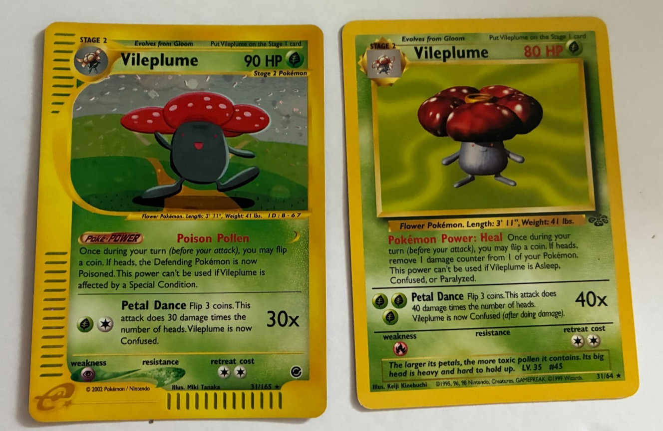 2002 Pokemon Expedition Set Vileplume Holo #31/165 Vintage + Vileplume 31/64