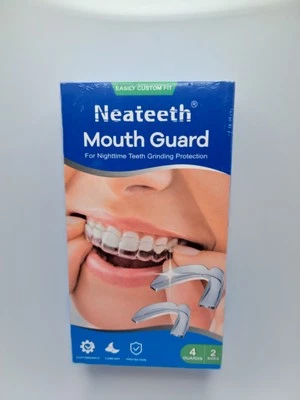 Neateeth Mouthguard New 4 Guards 2 Sizes For Nighttime Teeth Grinding Protection