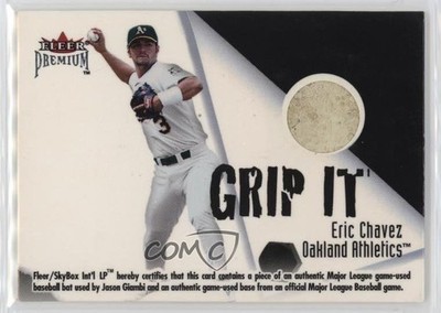 2001 Fleer Premium Grip It and Rip It Plus 169/200 Eric Chavez Jason Giambi 2i9