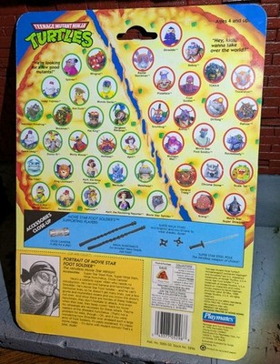 TMNT TEENAGE MUTANT NINJA TURTLES 1992 MOVIE STAR FOOT SOLDIER FULL CARDBACK