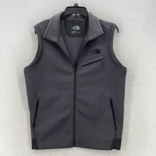 The North Face Apex Vest Mens Large Gray Softshell Sleeveless Full Zip Outdoor