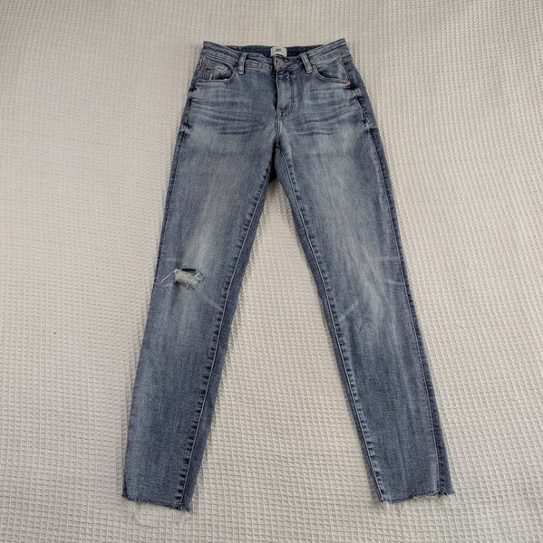Just Jeans Lexi Womens Jeans Size 4 Blue Boyfriend Mid Rise Ankle Distressed