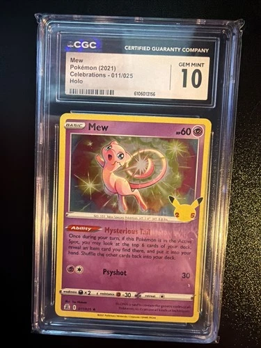Mew Celebrations 011/025 CGC 10 Holo Rare Pokémon Card