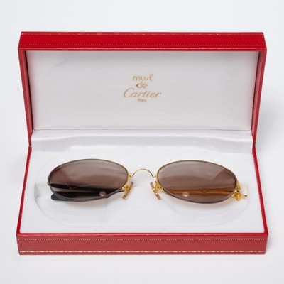 Cartier Must de Cartier Vintage Sunglasses w Box Paperwork Case