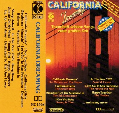 K-TEL's California Dreaming Musikkassette Tape MC K-tel