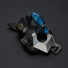 THE BLUE MINI  LOT OF 10 PCS Custom Hand Forged  Hand EDC.