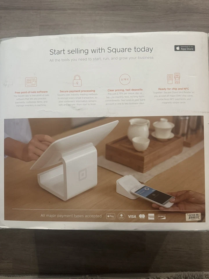 New Square Stand POS Kit w/ Contactless Chip Reader, Dock For 9.7 Inch iPad - Image 3 of 3