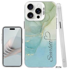 Marble Textured Custom Phone Case Laser Cover For iPhone 17e 16 15 Pro Max 14 13