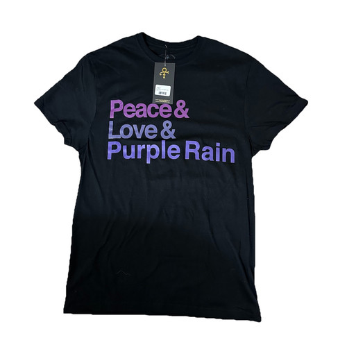 Lila Regen T-Shirt, Prinz Unisex Kurzarm Tee S Peace Love & Lila Regen - Bild 1 von 5