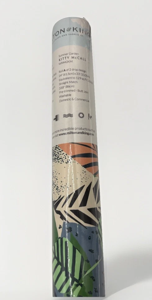 Milton + King: Kitty McCall - Papel pintado de jardín de verano - Juego de 2 A y B FABULOSO Foto 2 de 4