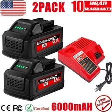 Battery For Milwaukee for M18 18V 6.0AH Extended Lithium 48-11-1880 / Charger