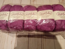 Lot 10 Skeins Knit Picks Shine Sport Yarn Crocus Knit Picks Yarn Lot