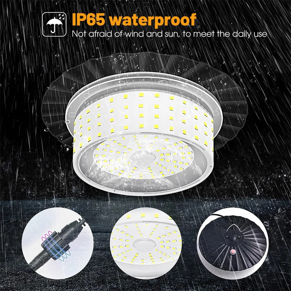 Solar LED Hängelampe Solarbetriebene Pendelleuchte Industrie mit Fernbedienung - Bild 2 von 4