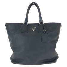 Prada Vitello Daino Tote Bag Women Black One Size