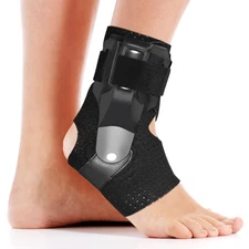 Ankle Brace with Side Stabilizers -Adjustable Ankle Support for Sprains, Spor...