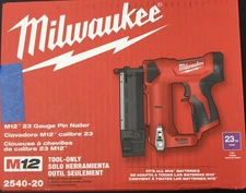 Milwaukee M12  Pin Nailer Tool (2540-20) 12 V 23 GA  " TOOL ONLY "