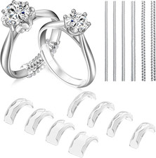 Ring Sizers for Loose Rings, 14 Pack Invisible Ring Size Adjuster Silicone, Ring