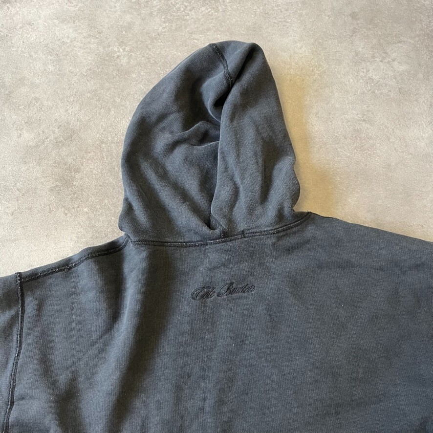 Cole Buxton Hoodie Mens Small Blank Oversized Pull Over Sweatshirt, Washed Black image 8