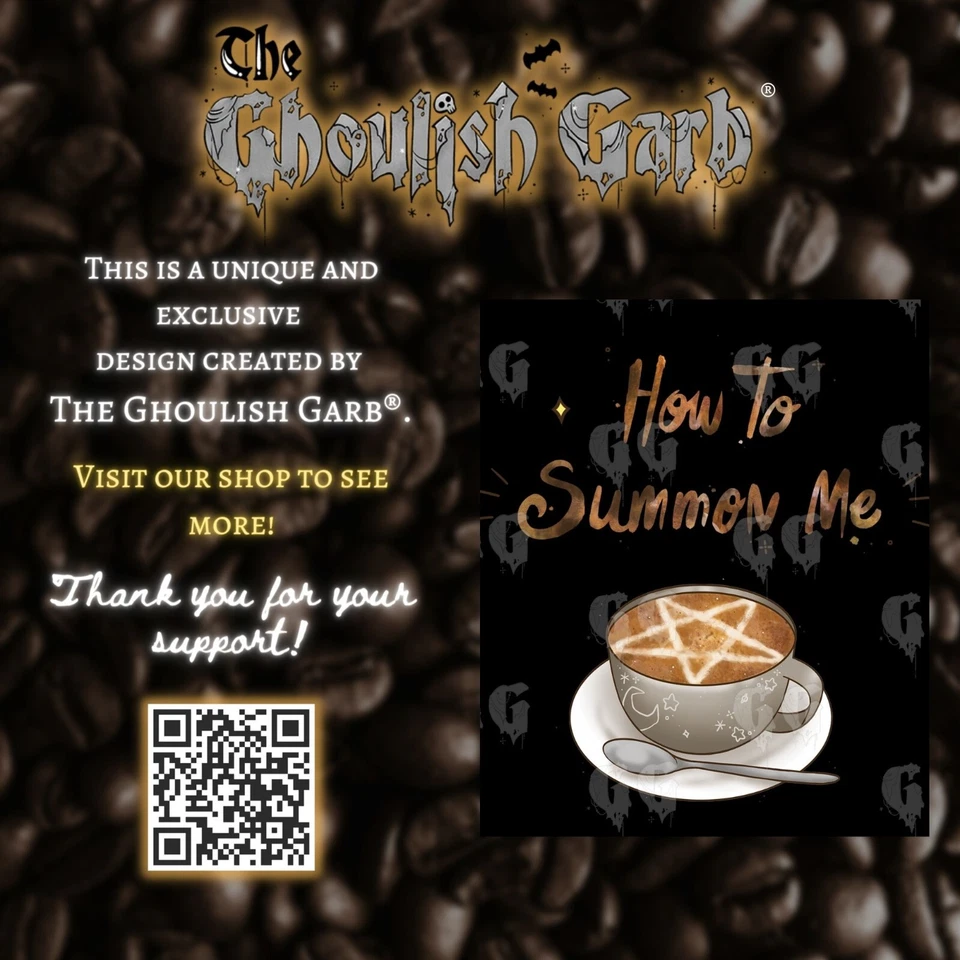 Funda de teléfono How To Summon Me para Apple iPhone divertido café pentagrama bruja pagana Foto 2 de 2