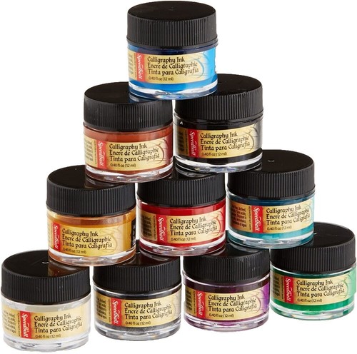 Lot De 6 Encres Speedball Pour Linogravure - Couleur Violet #3408, Soluble à L'eau, Neuves