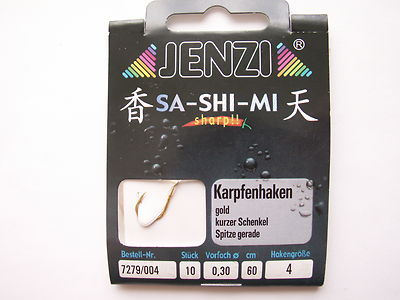 JENZI Karpfenhaken gebundene Vorfachhaken Angelhaken versch. Größen