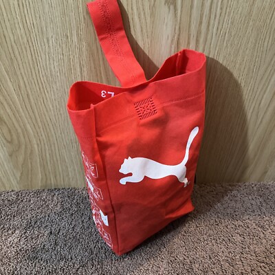 PUMA red, lightweight, clever little bag tote | eBay