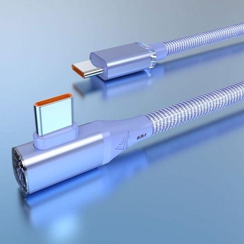 18W USB Type C Fast-Charging Elbow Data Cable Cord 25/100/150/200cm Rope O6A2 - Picture 4 of 12