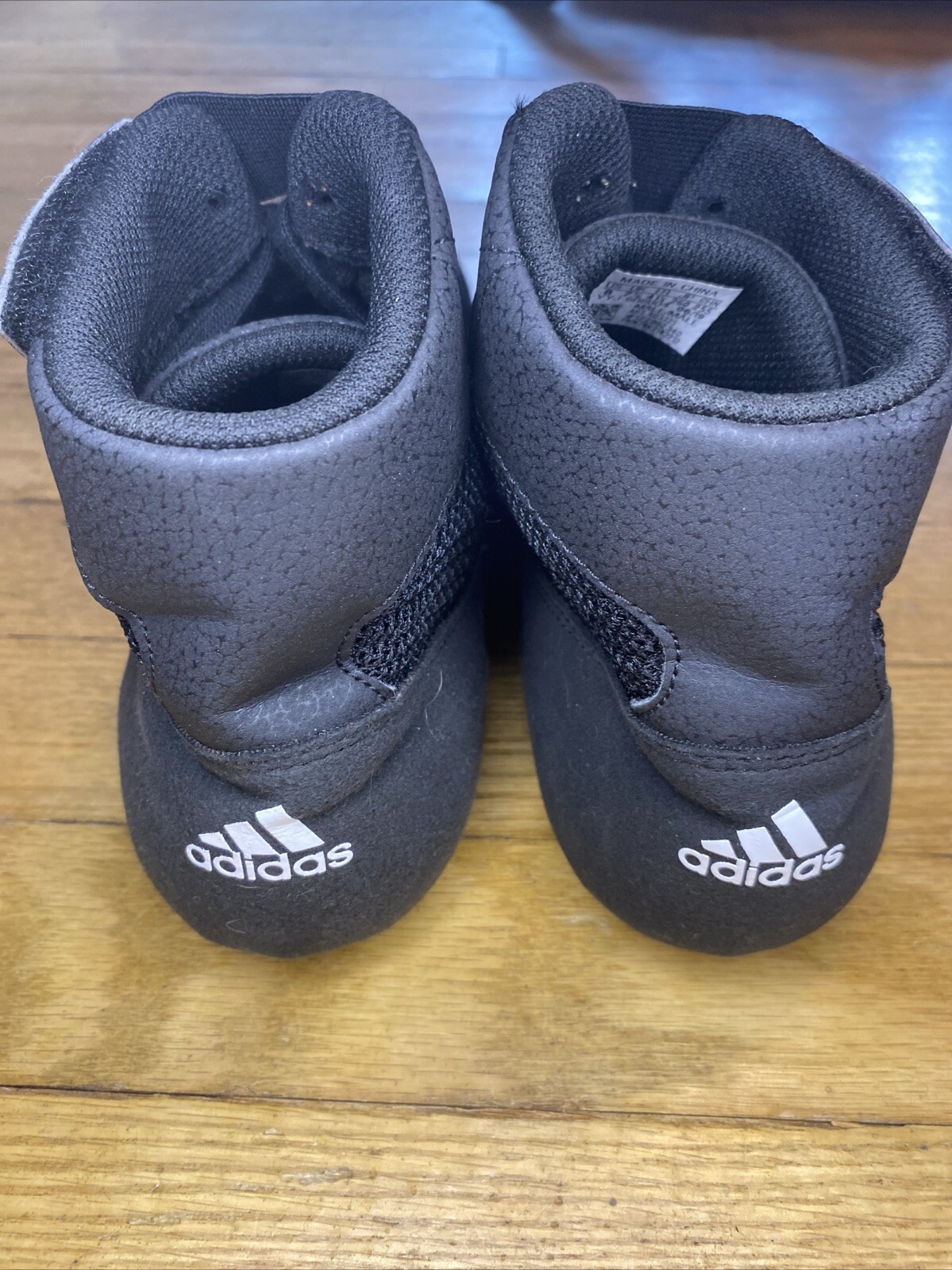 Adidas HVC 2 Men's Wrestling Shoes AQ3325 Black White Mens 8 Excellent Condition thumbnail 6