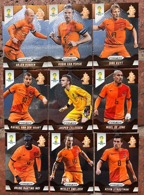 Netherlands Team World Cup 2014 (RARE) Panini Prizm Soccer Cards (9 Cards)  | eBay