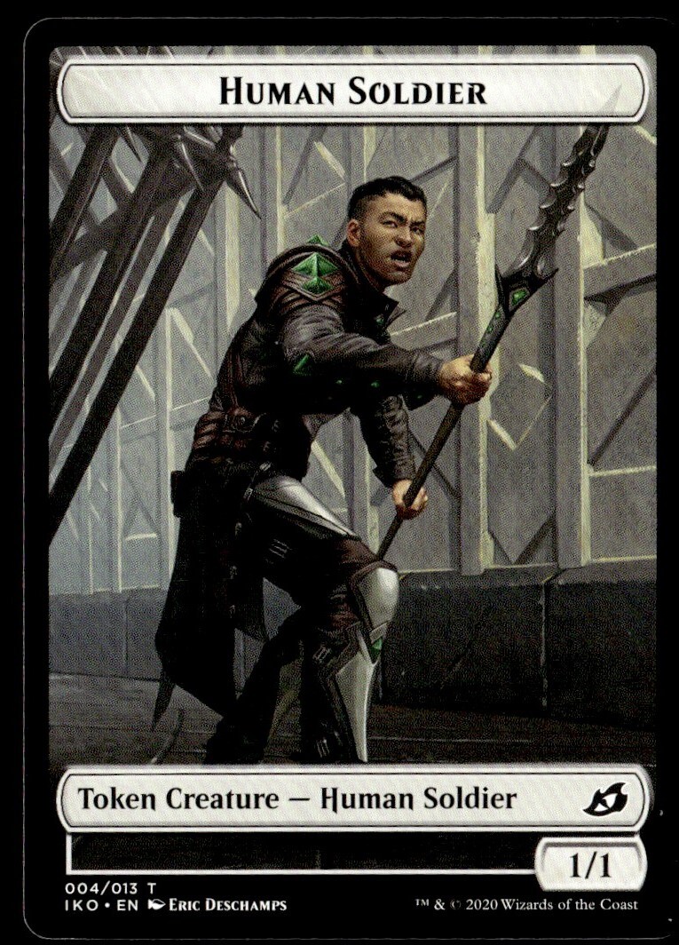 2020 Ikoria Lair of Behemoths Human Soldier Common Token #4 MTG  