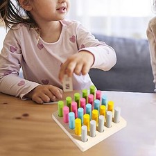 Montessori Cylinder Blocks Educational Toys Color Cognition for Toddlers