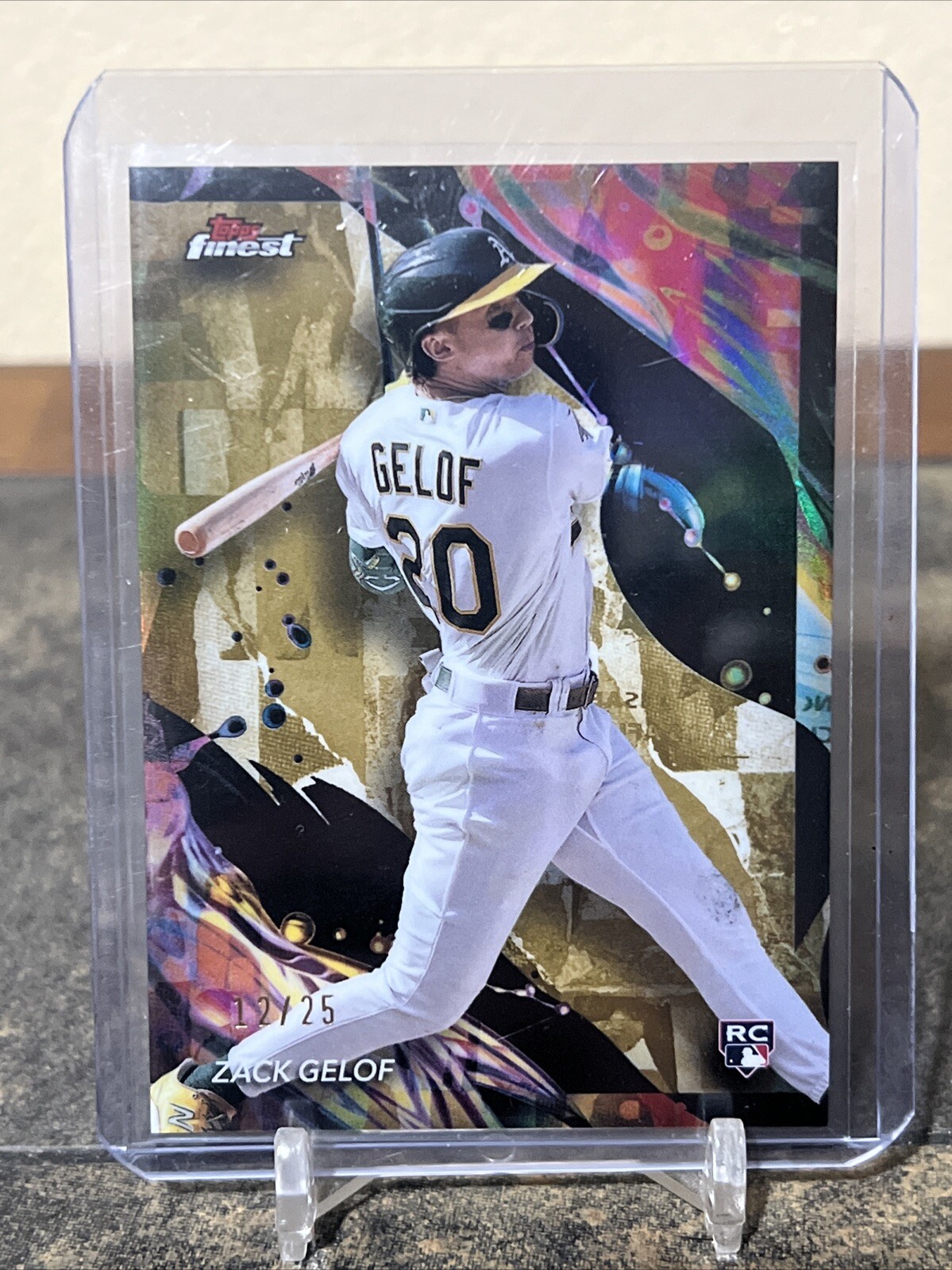 2024 Topps Finest Uncommon #59 Zack Gelof RC Rookie Orange 12/25 Athletics