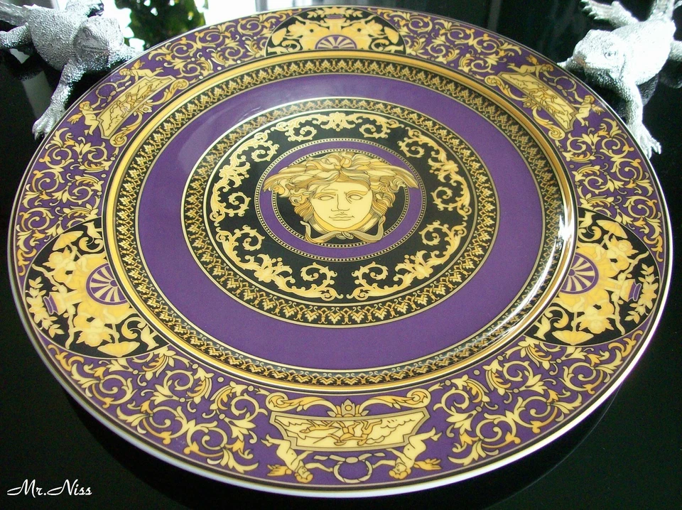 Rosenthal Versace Medusa Colours Marine Platzteller/Wandteller 30 cm *1 A NEU*