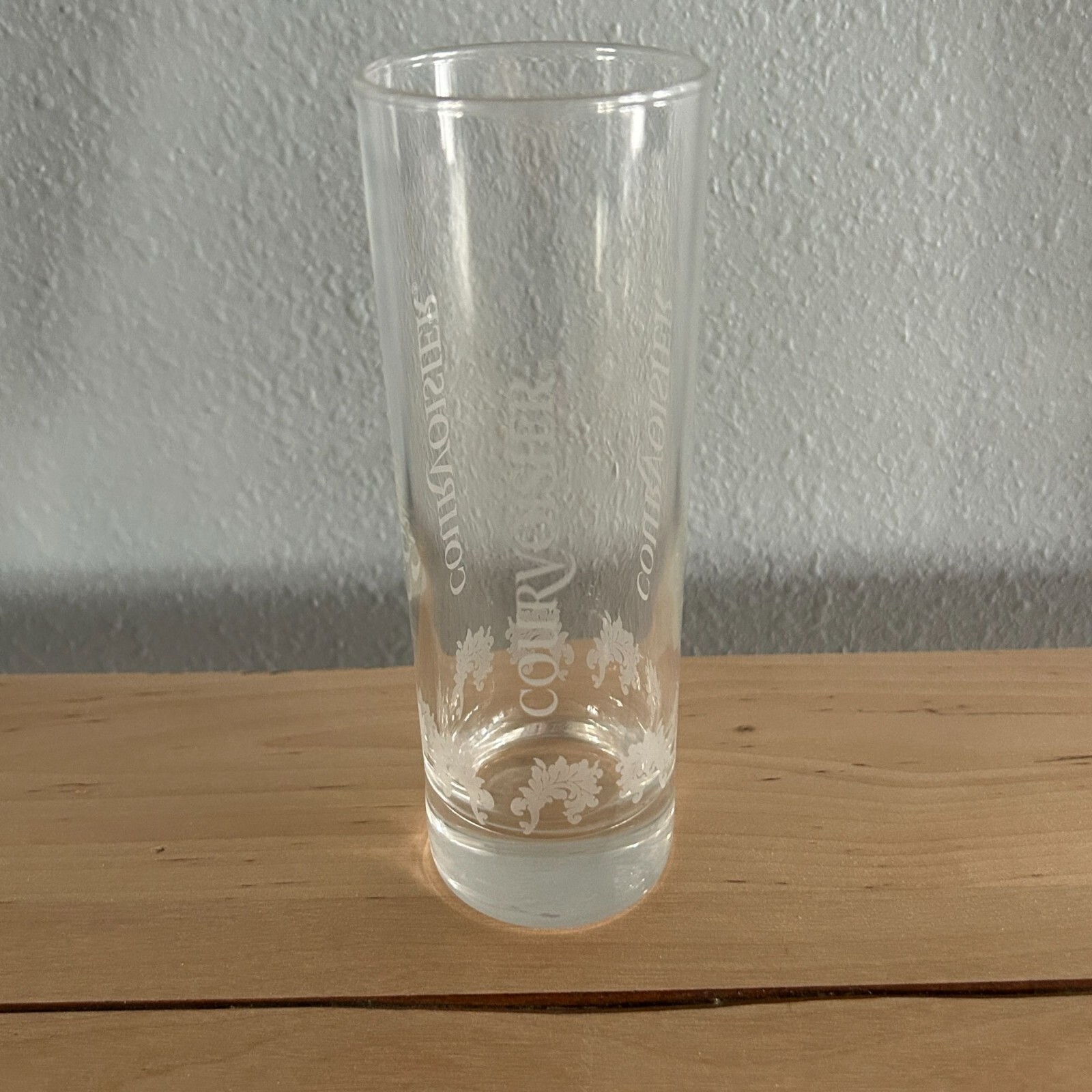 Courvoisier Cognac Etched Highball Glass France 6" Barware