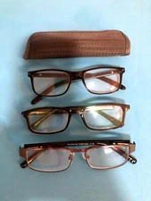 Lot of 3 pcs Eyeglass Frames Various Brands and Colors + Bonus