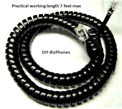Lot of 10 Merlin Phone Handset Cord Classic BIS MLX Legend AT&T Avaya Black 12Ft
