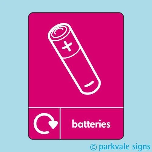 LASTING IMPRESSIONS (SIGNS) LIMITED Batterien Recycling Schild (FOLIE)