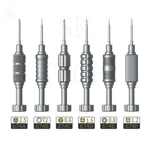 TE674 High Hardness Precision Screwdriver 0.6 0.8 1.2 1.5 T2 2.5 Plum Blossom - Afbeelding 21 van 30